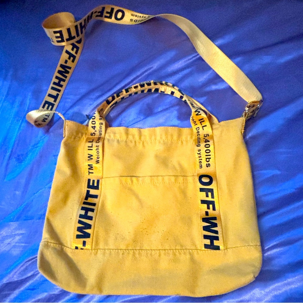 Yellow canvas small tote